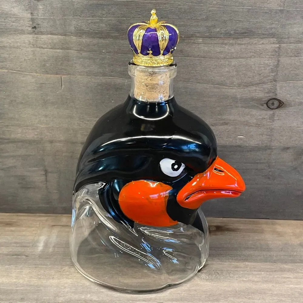 Decorative Glass Bottle Baltimore Orioles Limited Edition Empty Whiskey Bottle
